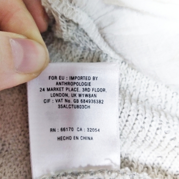 Anthro Postmark Heather Gray 3/4 Sleeve Blouse XS - Picture 10 of 10